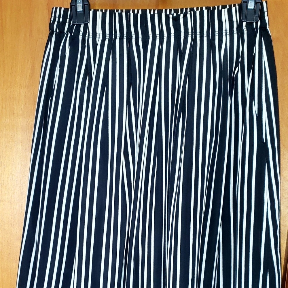 J.Crew: Pleated Midi Skirt In Stripe